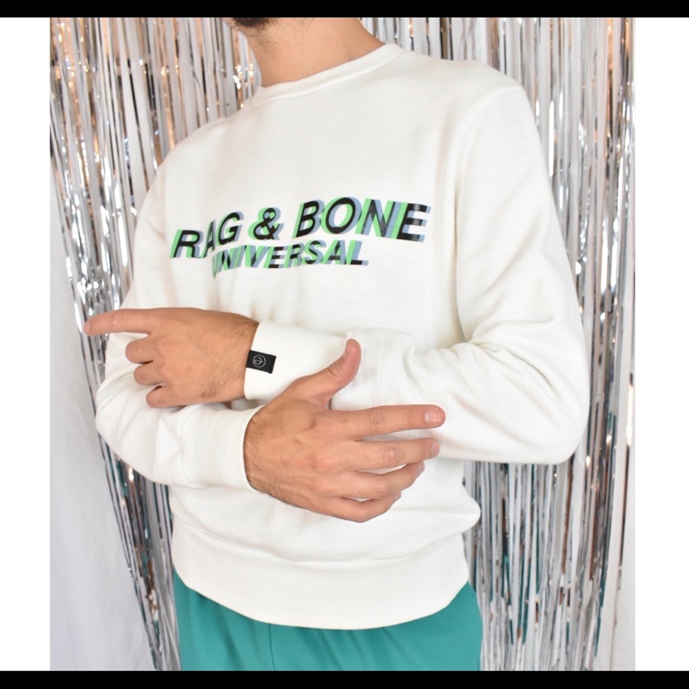Rag and Bone white crew neck sweatshirt like new
